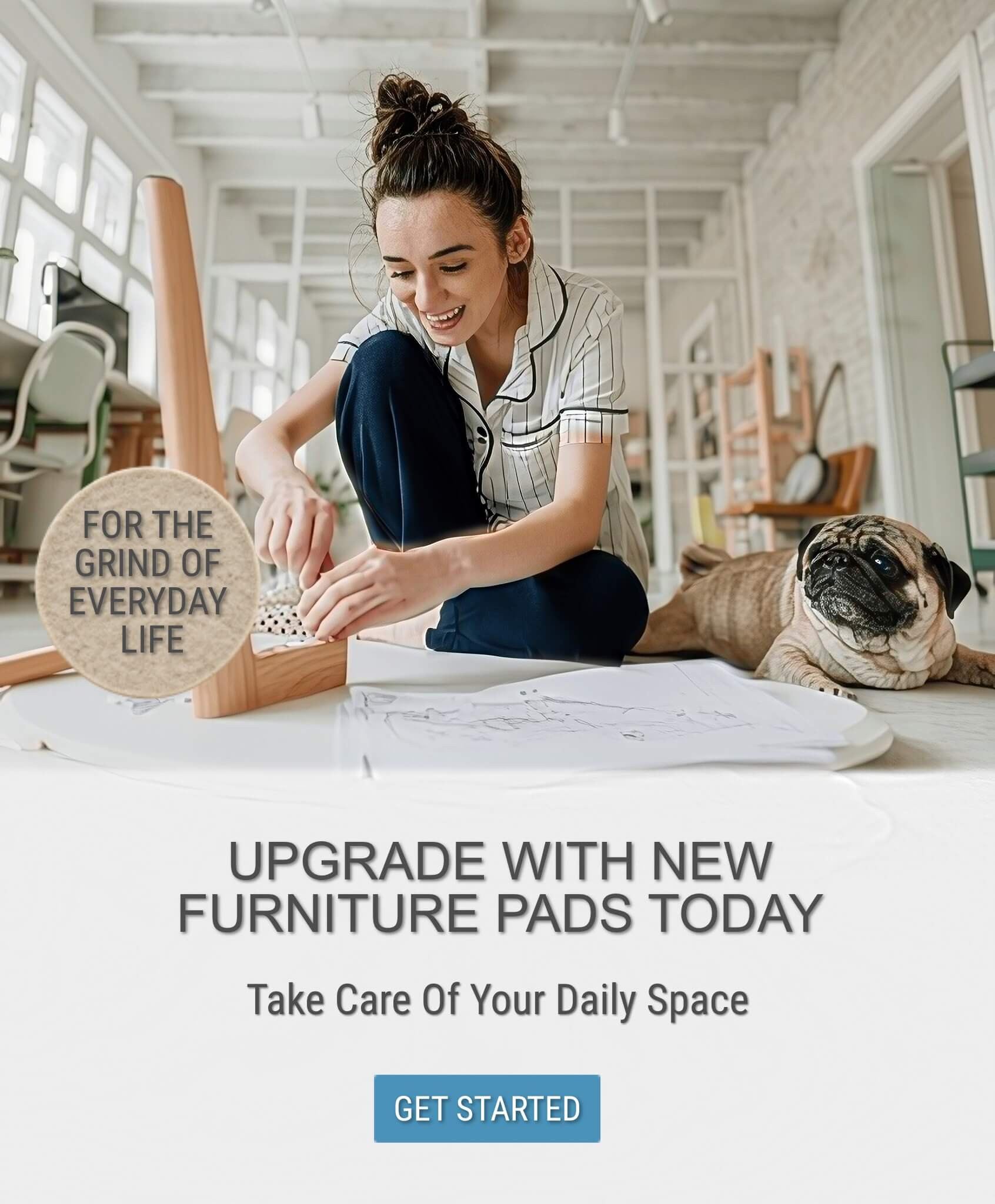 GET A SET OF SWEDISH MADE FURNITURE PADS IN FELT